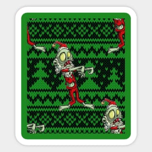 zombie christmas santa claus Sticker